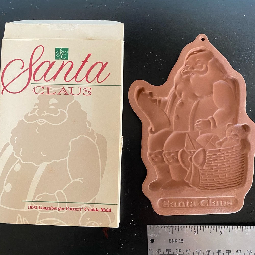Vintage 1992 Longaberger Santa Claus Cookie Mold New in Box